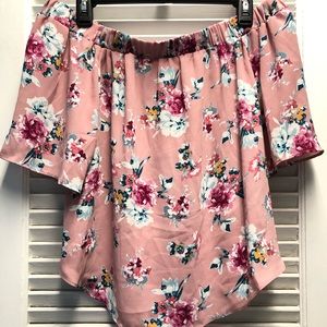 Pink off the shoulder top